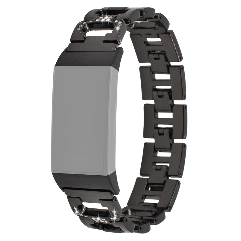 Durable Rhinestones Decor Aluminum Alloy Replacement Smart Watch Band Wrist Strap for Fitbit Charge 6 5 Durable Rhinestones Decor Aluminum Alloy Replacement Smart Watch Band Wrist Strap for Fitbit Charge 6 5
